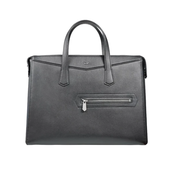 BLACK BRIEFCASE LEATHER BAG FOR MEN