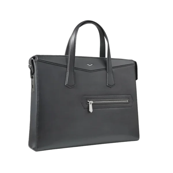 BLACK BRIEFCASE LEATHER BAG FOR MEN - Image 2