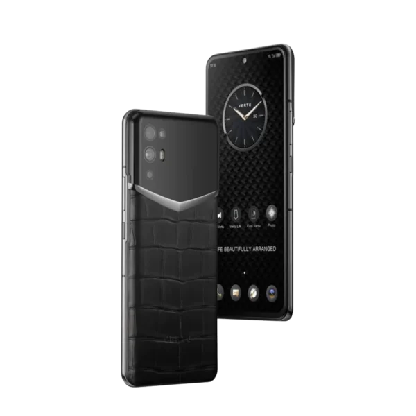 IVERTU ALLIGATOR SKIN 5G PHONE IRON BLACK - Image 2