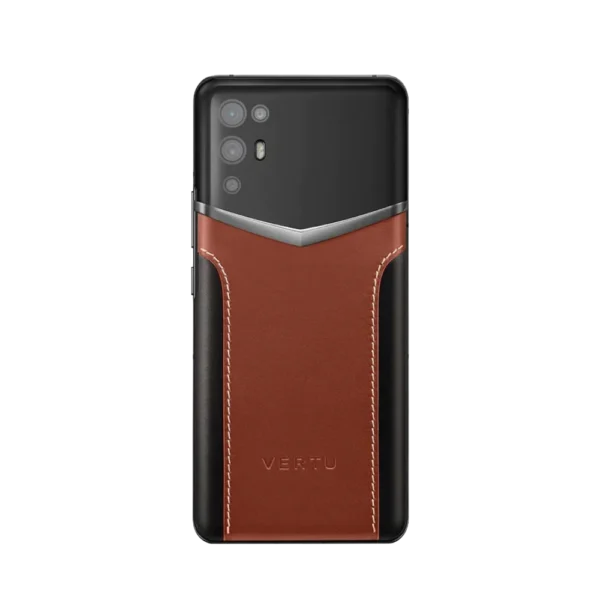 IVERTU CALFSKIN STITCHING PHONE BROWN BLACK