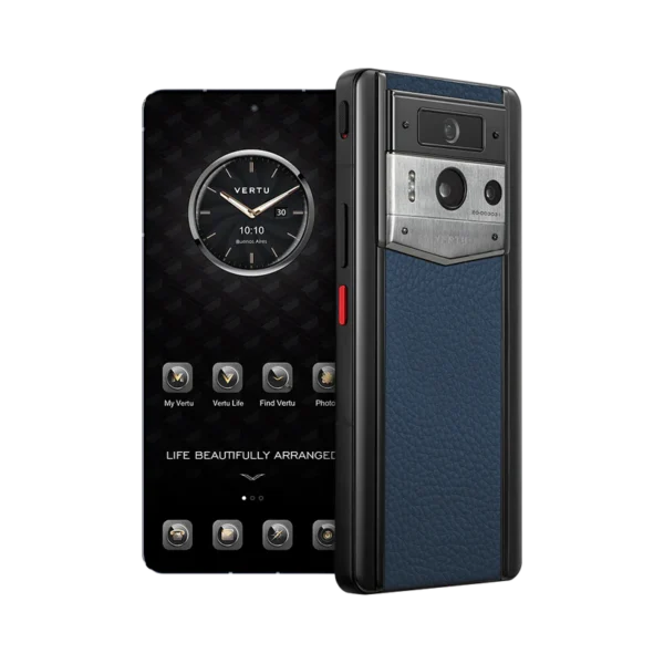 METAVERTU 2 CALFSKIN WEB3 AI PHONE C BLUE (SILVER CASE)