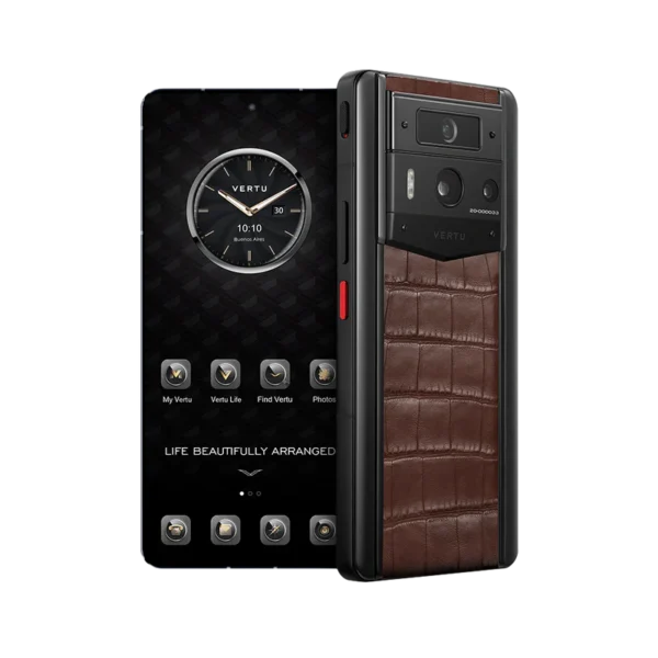 METAVERTU 2 ALLIGATOR SKIN WEB3 AI PHONE C AMBER BROWN