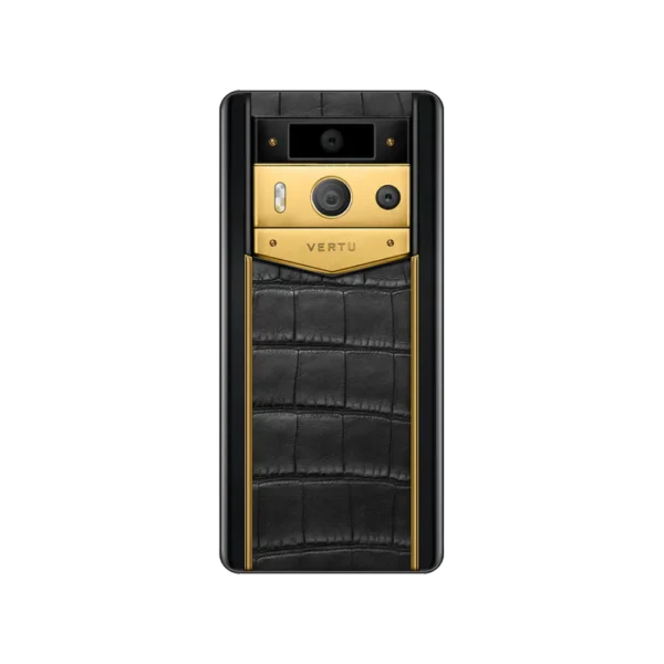 METAVERTU 2 LUXURY CUSTOM-MADE GOLD PLAIN WEAVE WITH DIAMOND HIMALAYA ALLIGATOR SKIN WEB3 AI PHONE WHITE - Image 2