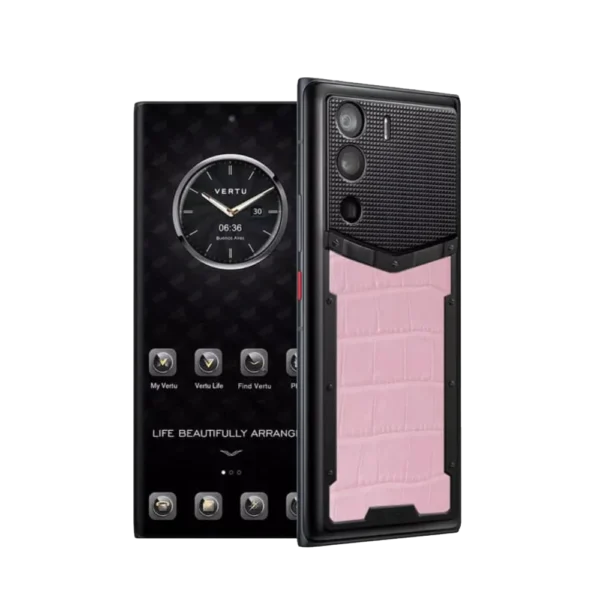 METAVERTU ALLIGATOR SKIN 5G WEB3 PHONE C SAKURA PINK