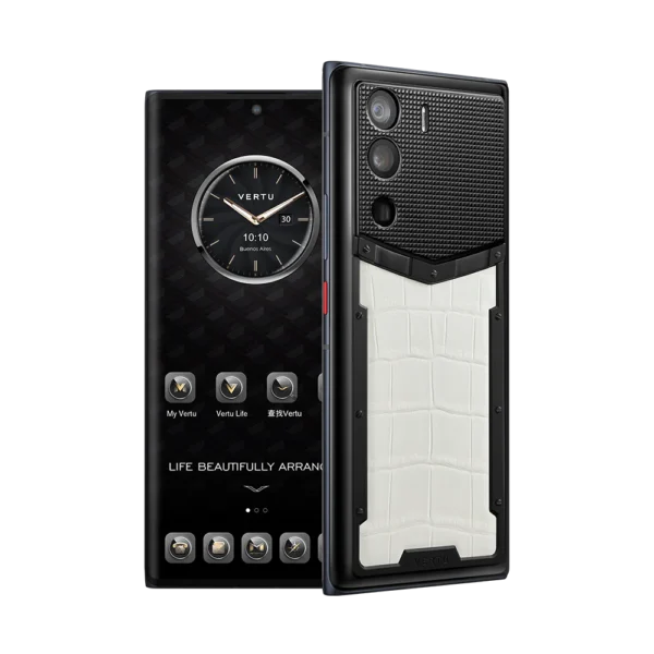 METAVERTU ALLIGATOR SKIN 5G WEB3 PHONE -CREAMY WHITE