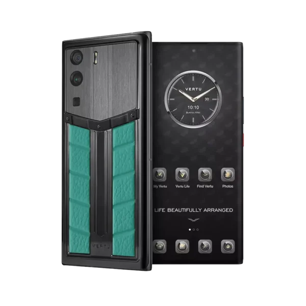 METAVERTU RACE TRACK DESIGN CALFSKIN WEB3 PHONE C VERONA GREEN