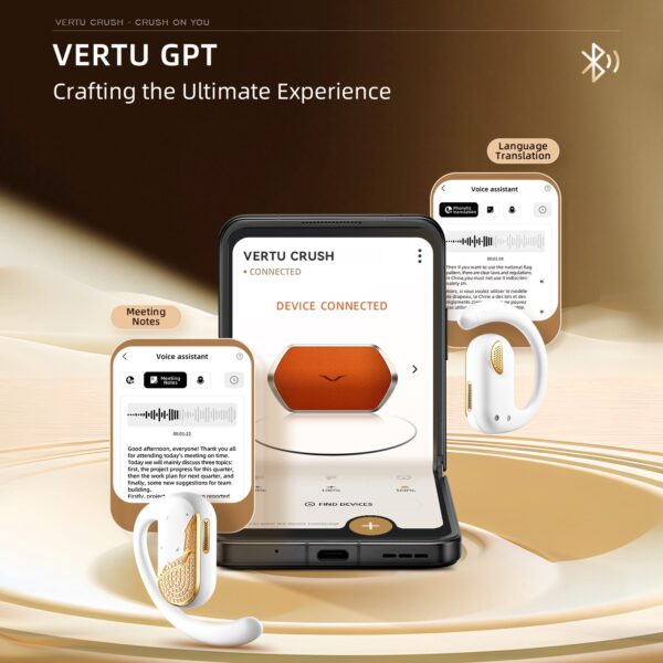 VERTU CRUSH SERIES OWS AI EARBUDS - White EntryLux Standard - Image 3