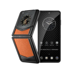 Vertu Ironflip Orange Calfskin