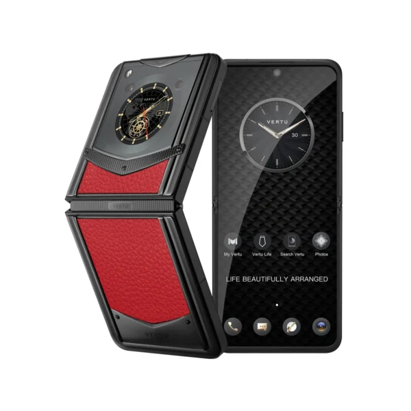 VERTU IRONFLIP CALFSKIN SERIES-RASPBERRY RED