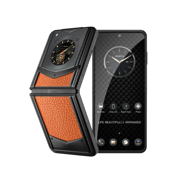 VERTU IRONFLIP CALFSKIN SERIES-DAWNING ORANGE