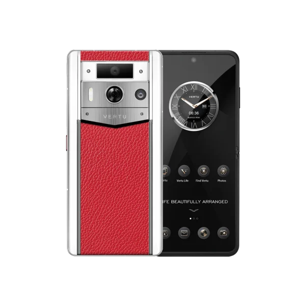 METAVERTU 2 WHITE CALFSKIN WEB3 AI PHONE BERRY(SILVER CASE)