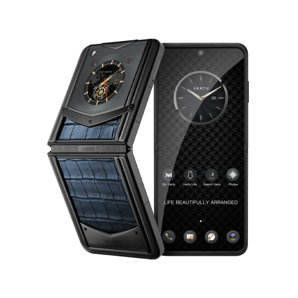 VERTU IRONFLIP ALLIGATOR SKIN SERIES-NAVY BLUE