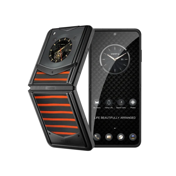 Vertu Ironflip Carbon Texture Series - Black Orange