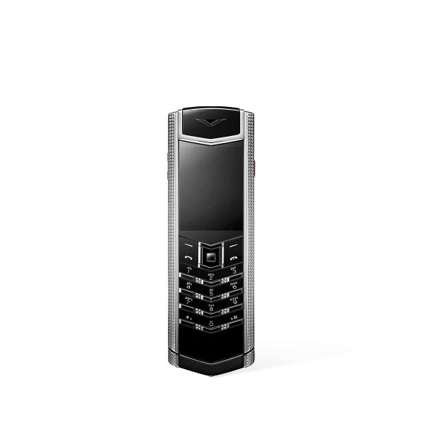 Signature S+ Clous De Paris Phone Pure Silver