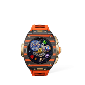 Vertu Grand Watch - Bespoke Gold - Black And Orange Carbon Fiber