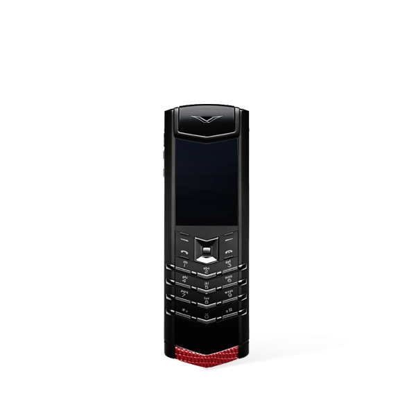Signature V Red Lizard Skin Pure Black