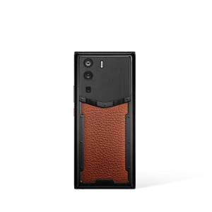 Metavertu 1 Curve Screen Calfskin 5G Web3 Phone Caramel Brown