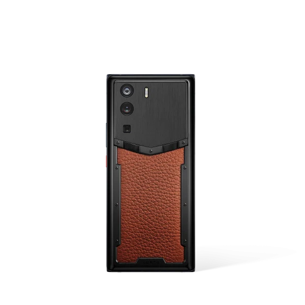 Metavertu 1 Curve Screen Calfskin 5G Web3 Phone Caramel Brown