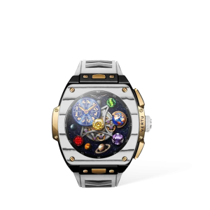 Vertu Grand Watch - Bespoke Gold - Black And White Carbon Fiber