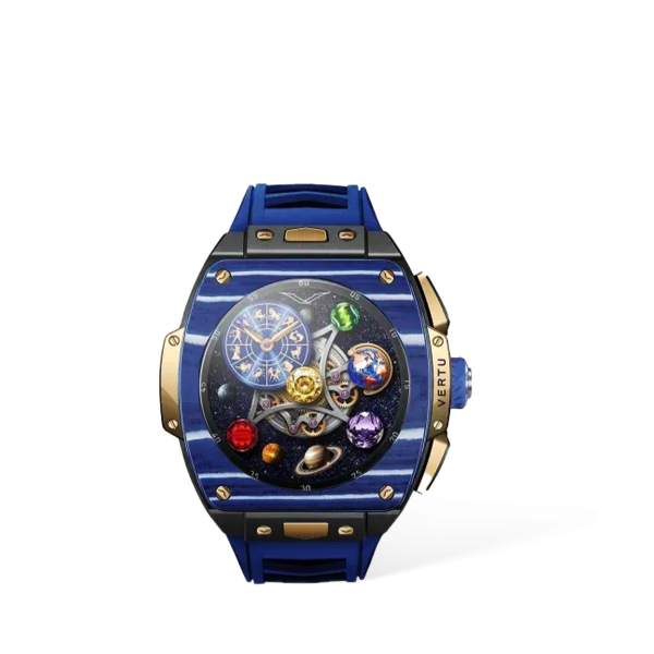 Vertu Grand Watch - Bespoke Gold - Blue And White Carbon Fiber