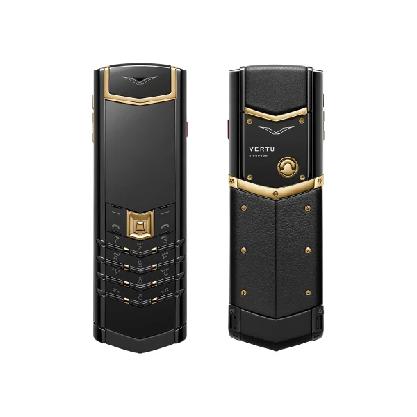 Vertu Signature S+ Black Gold Calfskin - Jade Black - Image 2