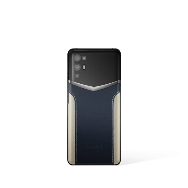 Ivertu Calfskin Stitching Phone Blue & Brown