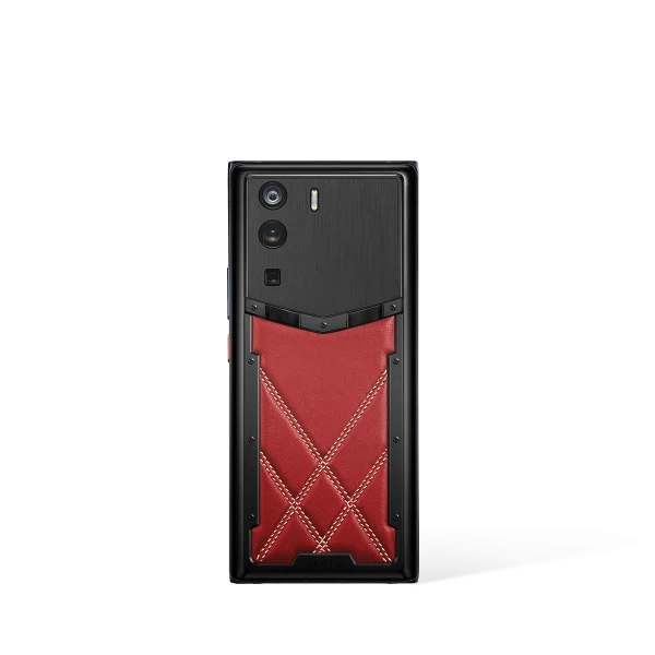 Metavertu 1 Curve Screen Stitching Calfskin 5G Web3 Phone Retro Red