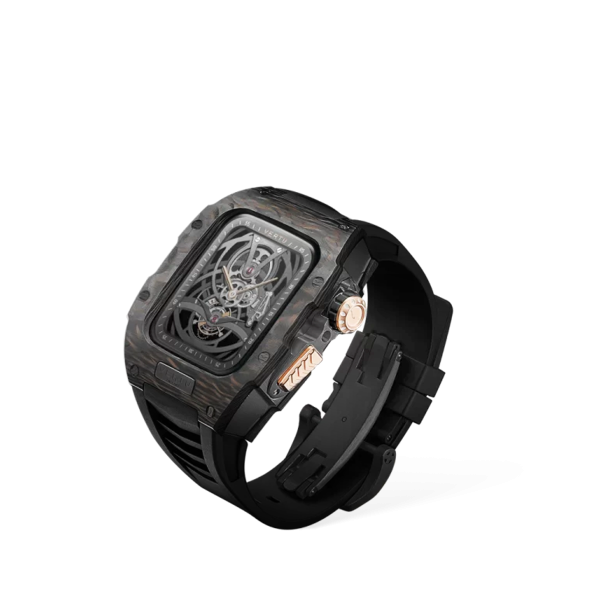 Metawatch Black Interglaze Gold Smartwatch Black Strap