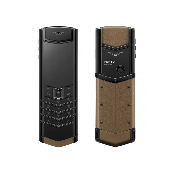 Signature S+ Black Steel Calfskin Khaki Brown - Image 2