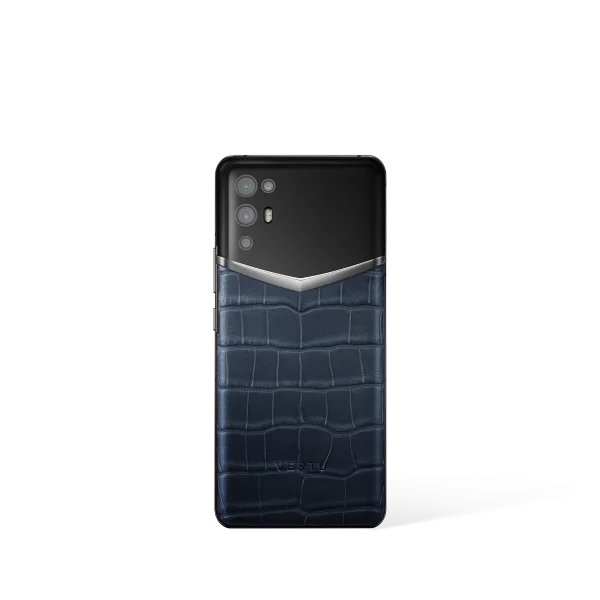 Ivertu Alligator Skin 5G Phone Navy Blue