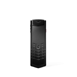 Vertu Signature S+ Black Steel Calfskin - Jade Black