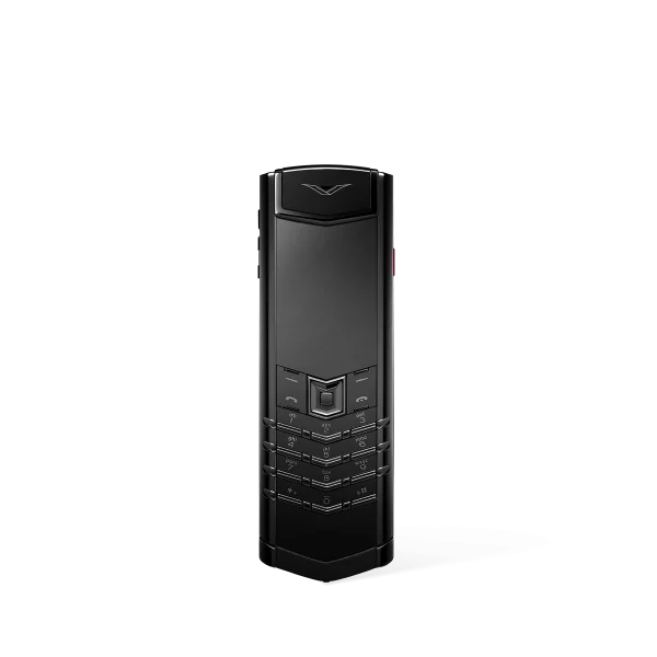 Vertu Signature S+ Black Steel Calfskin - Jade Black