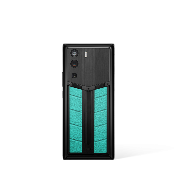 Metavertu 1 Curve Screen Race Track Design Calfskin Web3 Phone Verona Green