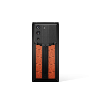Metavertu 1 Curve Screen Race Track Design Calfskin Web3 Phone Orange