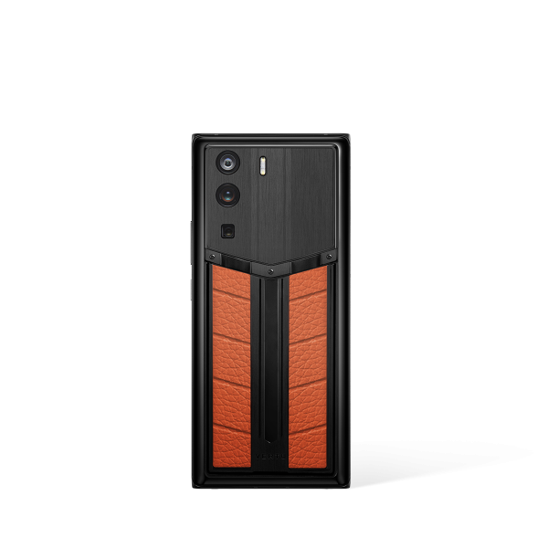 Metavertu 1 Curve Screen Race Track Design Calfskin Web3 Phone Orange