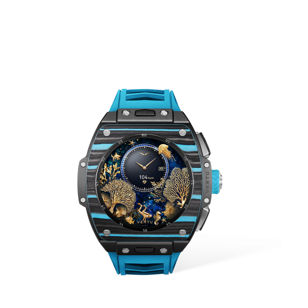 Vertu Grand Watch - Black And Blue Carbon Fiber