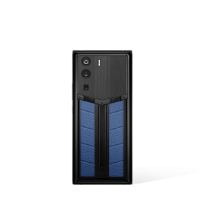 Metavertu 1 Curve Screen Race Track Design Calfskin Web3 Phone Blue