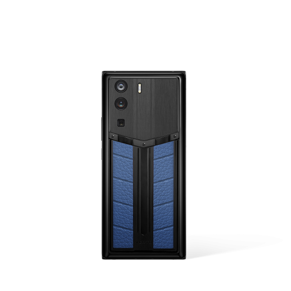 Metavertu 1 Curve Screen Race Track Design Calfskin Web3 Phone Blue