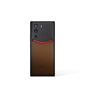 Metavertu 1 Curve Screen Enameled Calfskin 5G Web3 Phone Brown