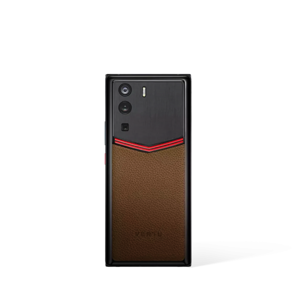 Metavertu 1 Curve Screen Enameled Calfskin 5G Web3 Phone Brown