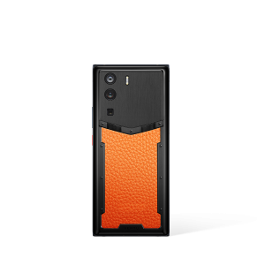 Metavertu 1 Curve Screen Calfskin 5G Web3 Phone Dawning Orange