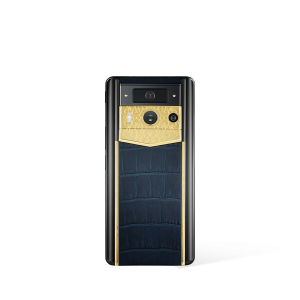 Metavertu 2 Max Screen Luxury Custom-Made Lotus Memory With Alligator Skin Web3 AI Phone - Navy Blue