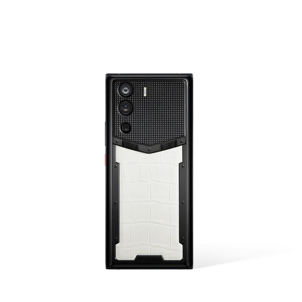 Metavertu 1 Curve Screen Alligator Skin 5G Web3 Phone - Creamy White
