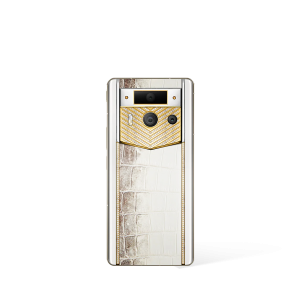 Metavertu 2 Max Screen Customized Himalaya Alligator Skin Web3 AI Phone White