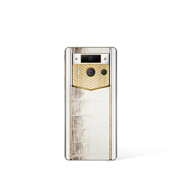Metavertu 2 Max Screen Customized Himalaya Alligator Skin Web3 AI Phone White