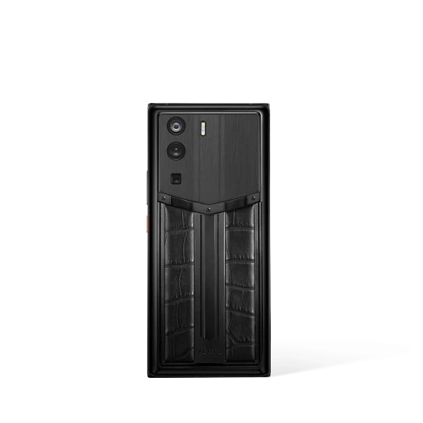 Metavertu 1 Curve Screen Race Track Design Alligator Skin 5G Web3 Phone Black