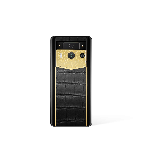 Metavertu 2 Max Screen Luxury Custom-Made Auspicious Clouds With Alligator Skin Web3 AI Phone Black