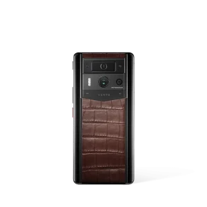 Metavertu 2 Max Screen Alligator Skin Web3 AI Phone Amber Brown