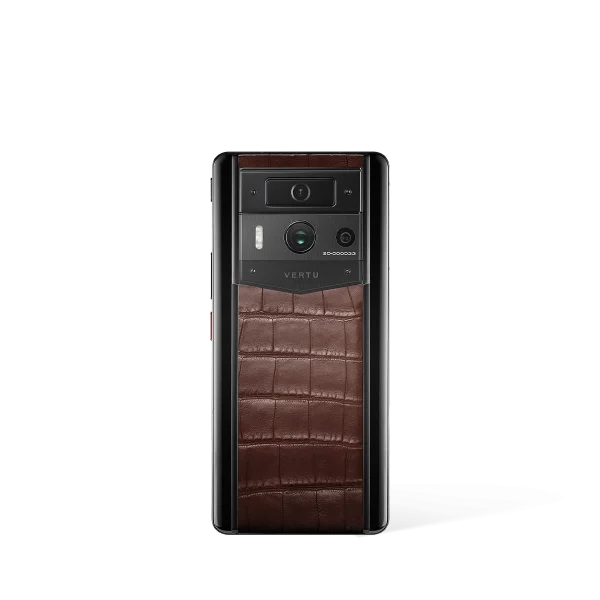 Metavertu 2 Max Screen Alligator Skin Web3 AI Phone Amber Brown