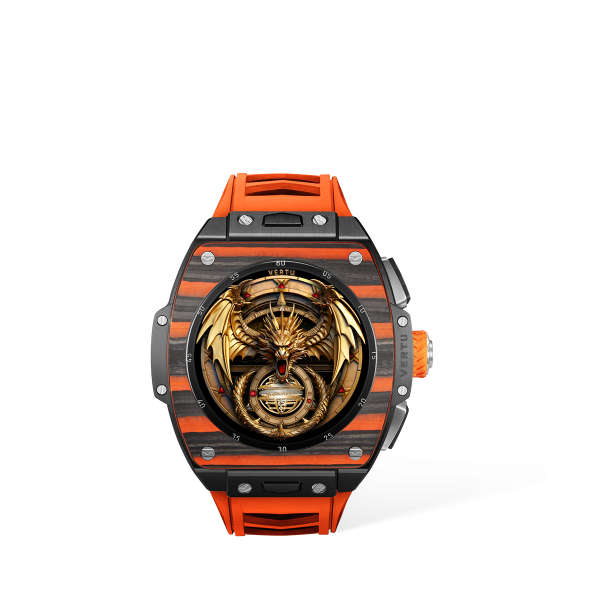 Vertu Grand Watch - Black And Orange Carbon Fiber